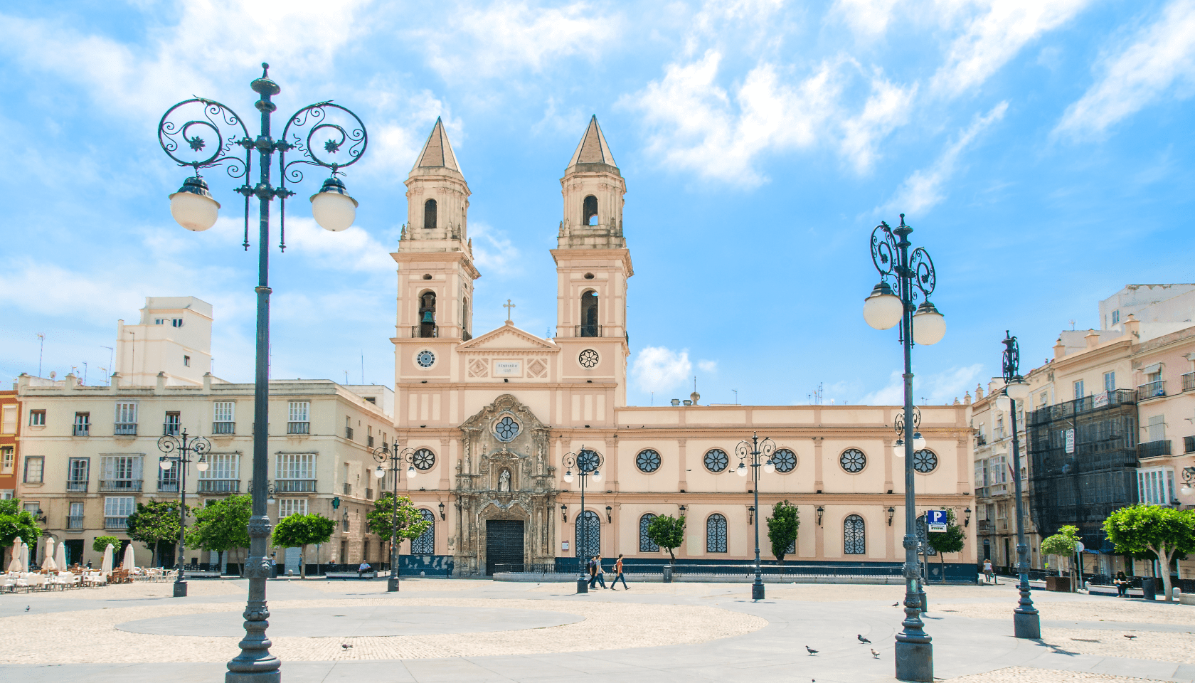 Imagen de la plaza de San Antonio en Cádiz