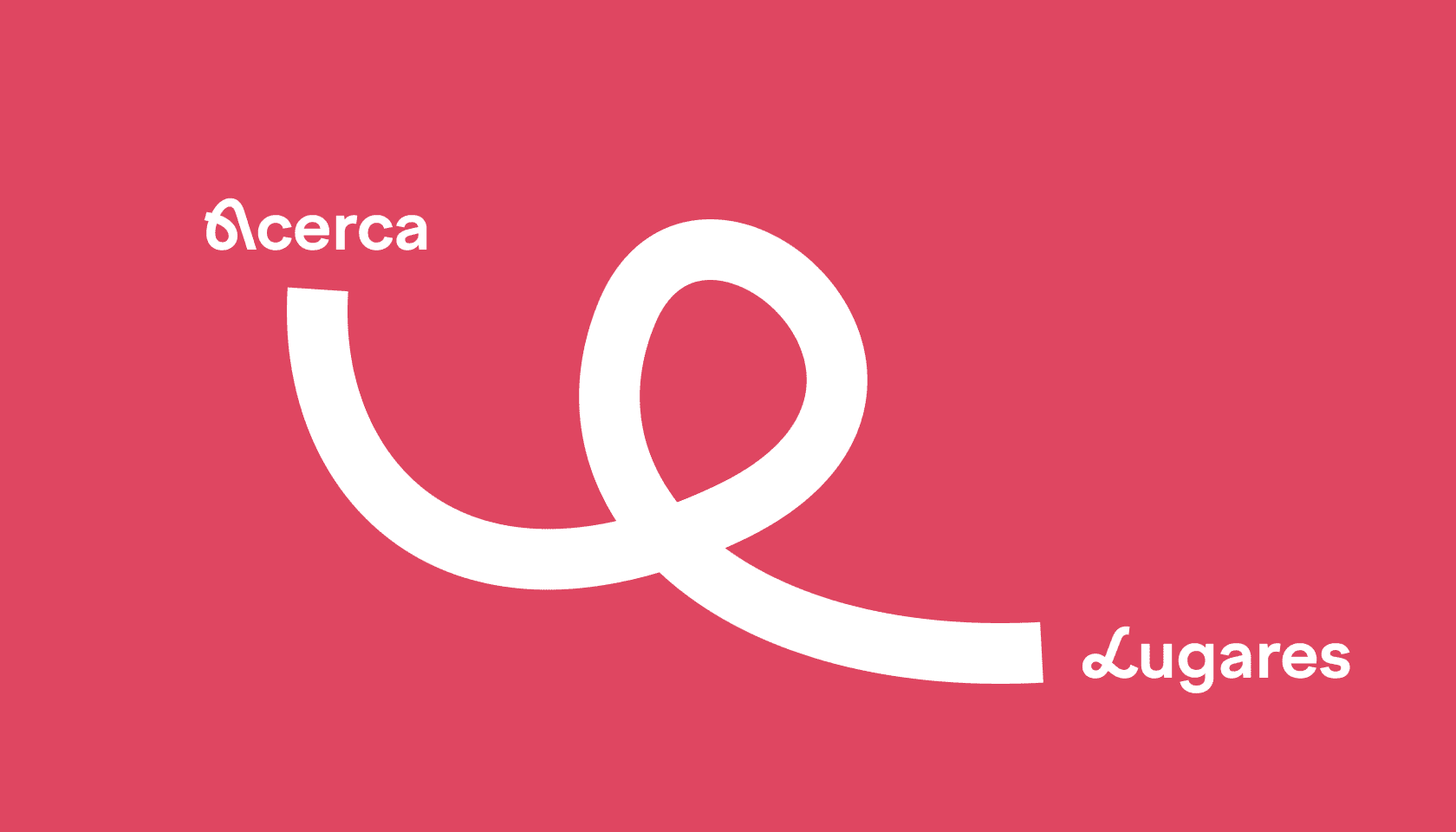 Ilustración de un bucle que une las palabras “acerca” y “lugares”.